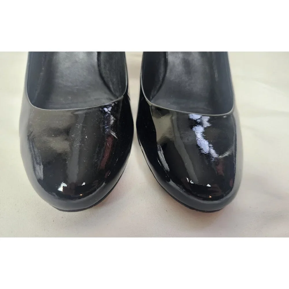 Cole Haan Women's Sz. 7B Black Patent Leather Round Toe Pumps - Picture 3 of 8